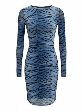 blue leopard print dress zara Chic Leopard Print Mini Dress by Zara
